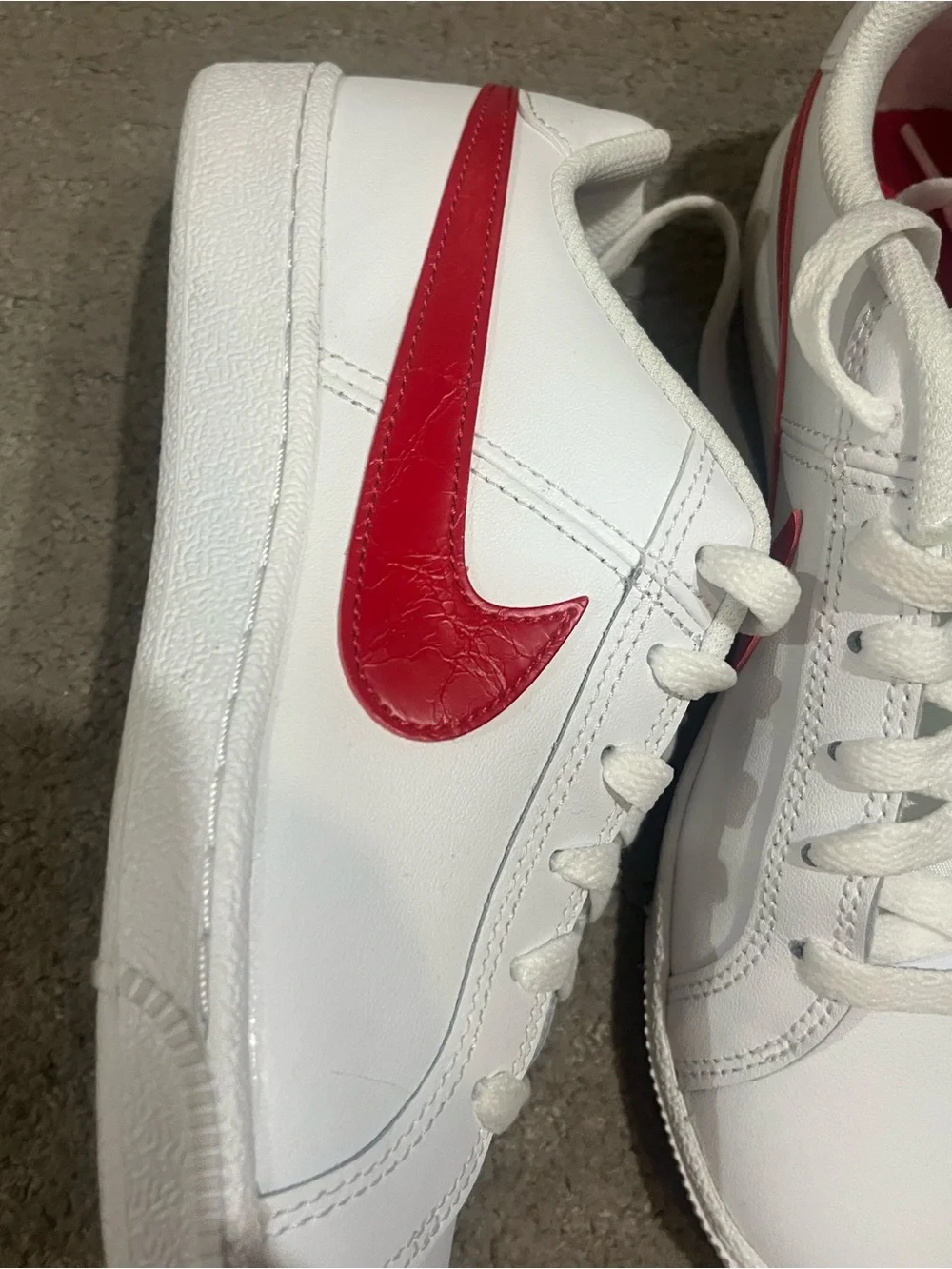 Nike white red swoosh